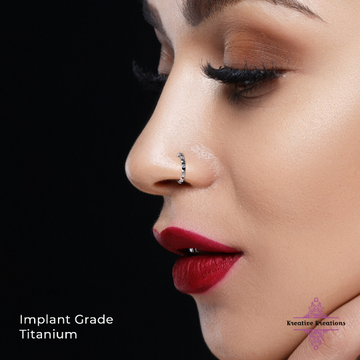 Implant Grade 23 Titanium Nose Ring - Septum Piercing Hinged Clicker